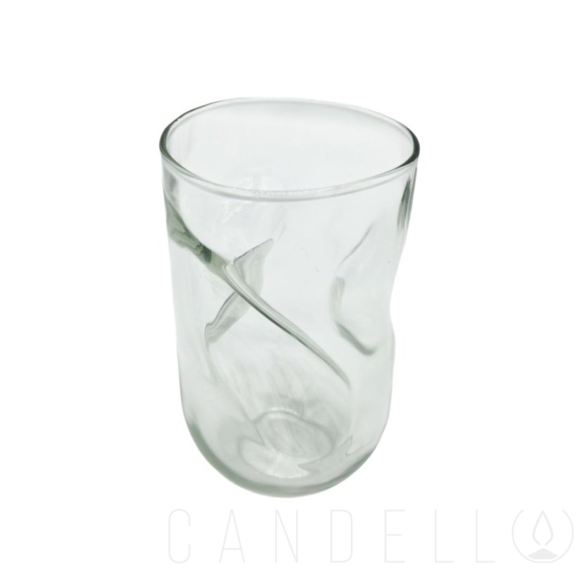 Plastická upcyklovaná sklenice na svíčku