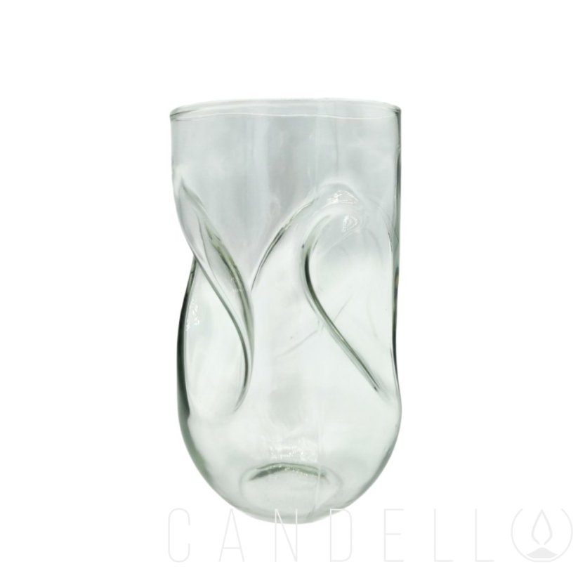 Plastická upcyklovaná sklenice na svíčku