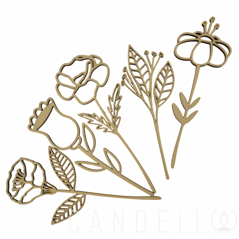 Gravírované květiny - Druh: Sada všech květin