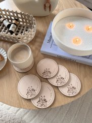 Set 6 dřevěných podtácků Domov