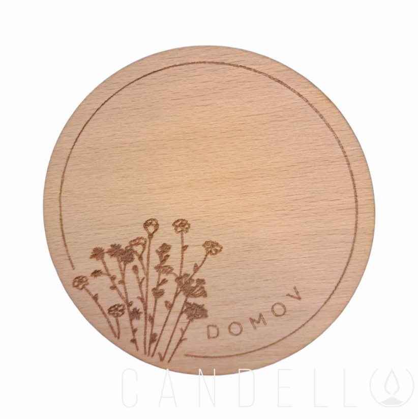 Set 6 dřevěných podtácků Domov