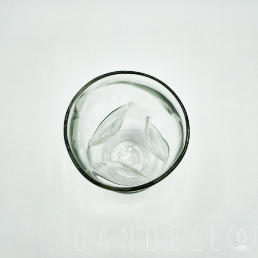 Plastická upcyklovaná sklenice na svíčku