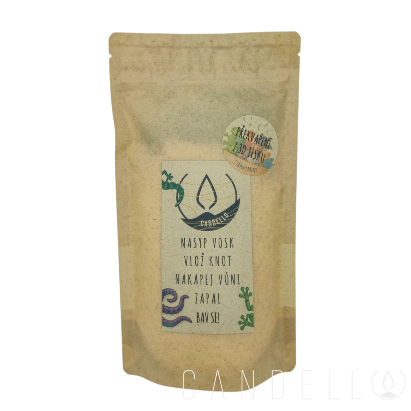 Sypaná svíčka s překvapením z 3D tisku